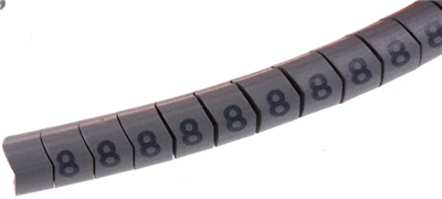 MARCADOR CABLE 1.5 A 2.5 mm2: NUMERO 8 GRIS LG38228 (TIRA 30 NUMEROS)